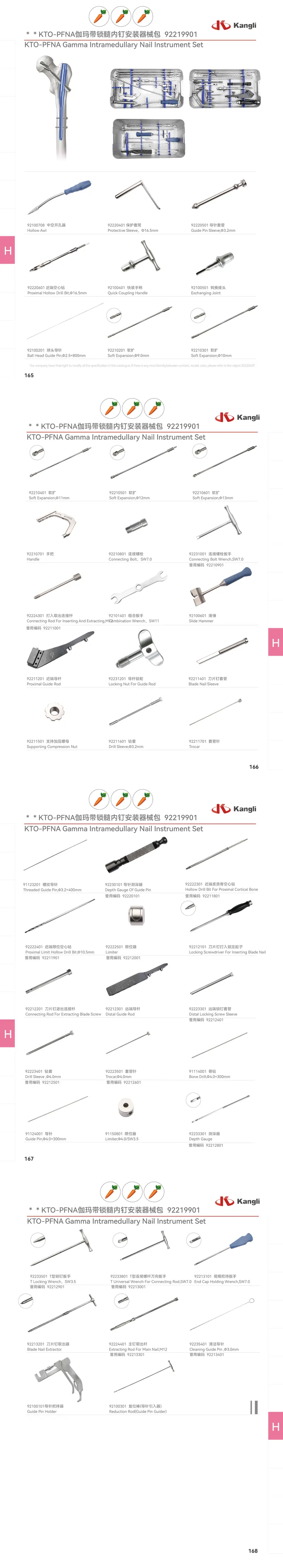 KTO PFNA Gamma Nail Instrument Set