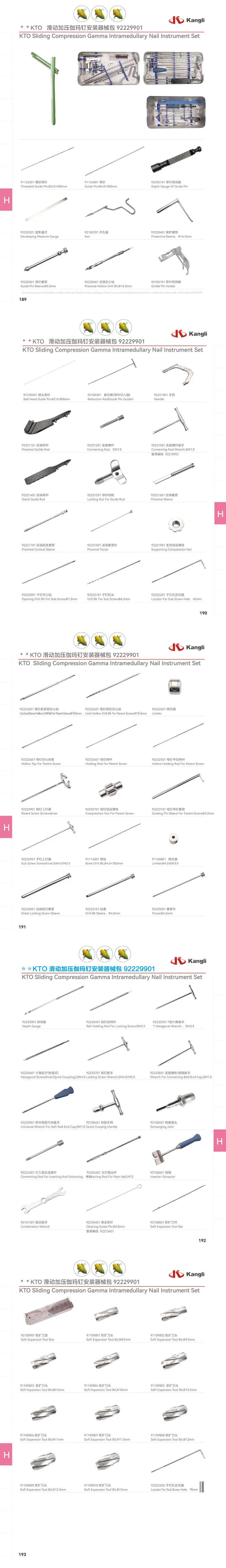 KTO Gamma Nail Instrument Set