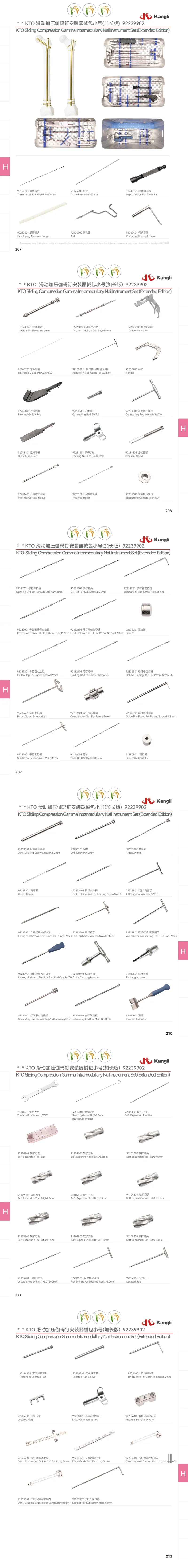 KTO Gamma Nail Small Extended Instrument Set