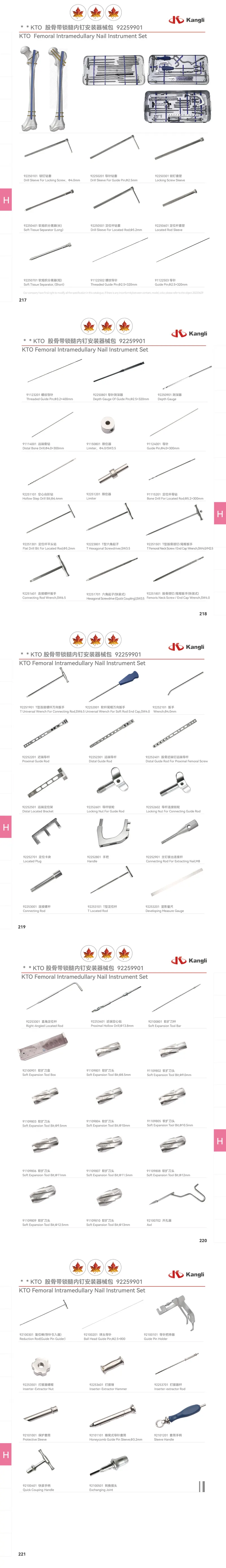 KTO Femoral Nail Instrument Set
