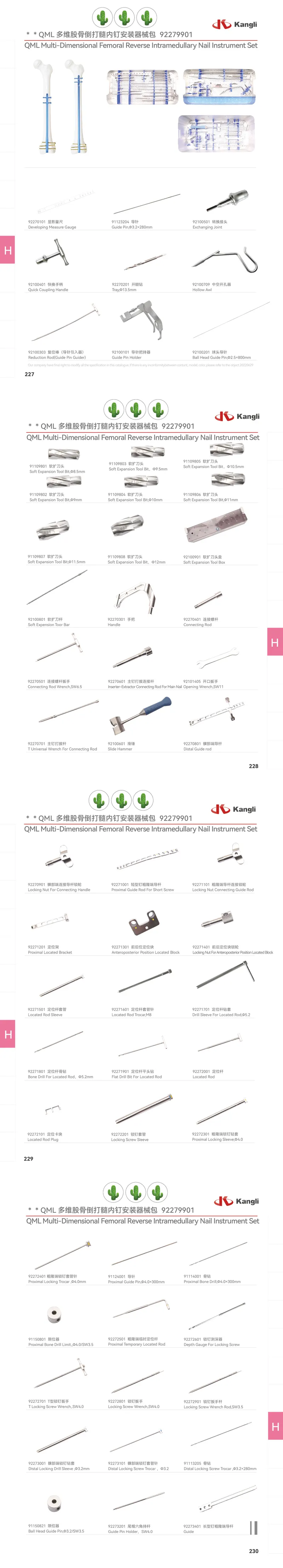 QML Retrograde Femoral Instrument Set