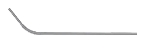 Straight rod carrying a shallow bend near one end