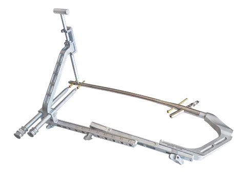 Radiolucent aiming frame with guide arm and trocar sleeves assembled for nail insertion