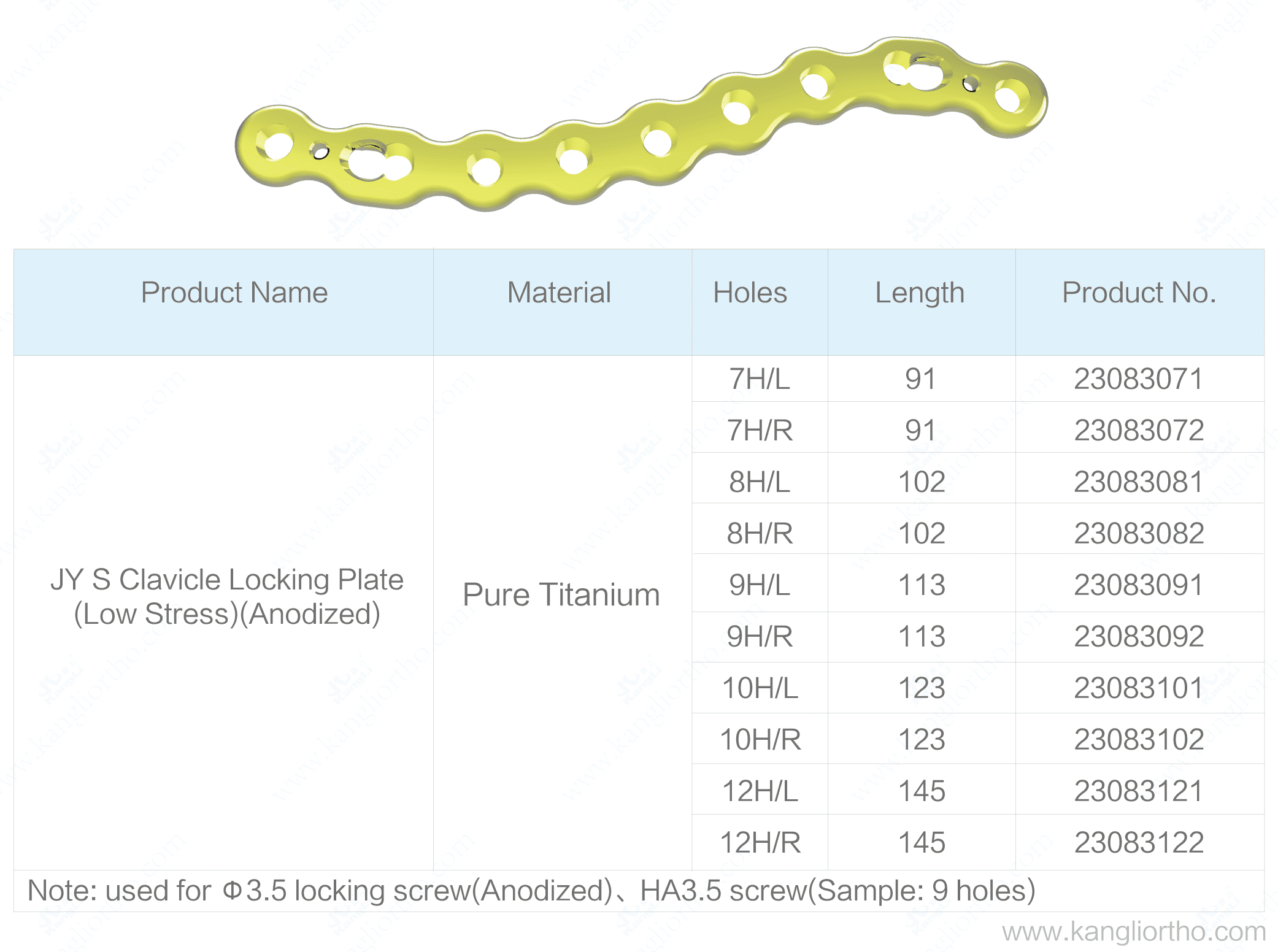 jy-s-clavicle-locking-plate-low-stress-anodized-specifications