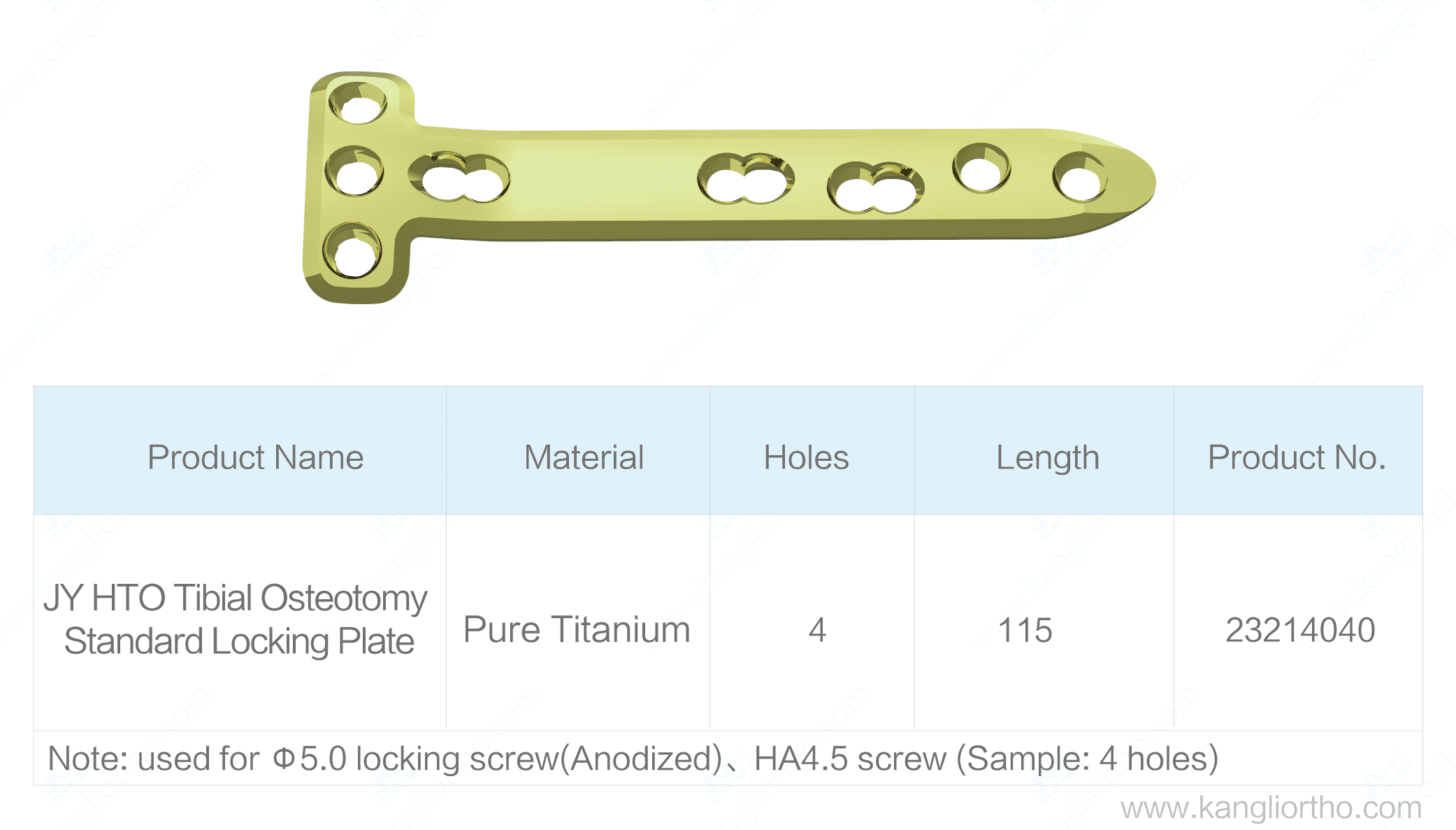 jy-hto-tibial-osteotomy-standard-locking-plate-specifications