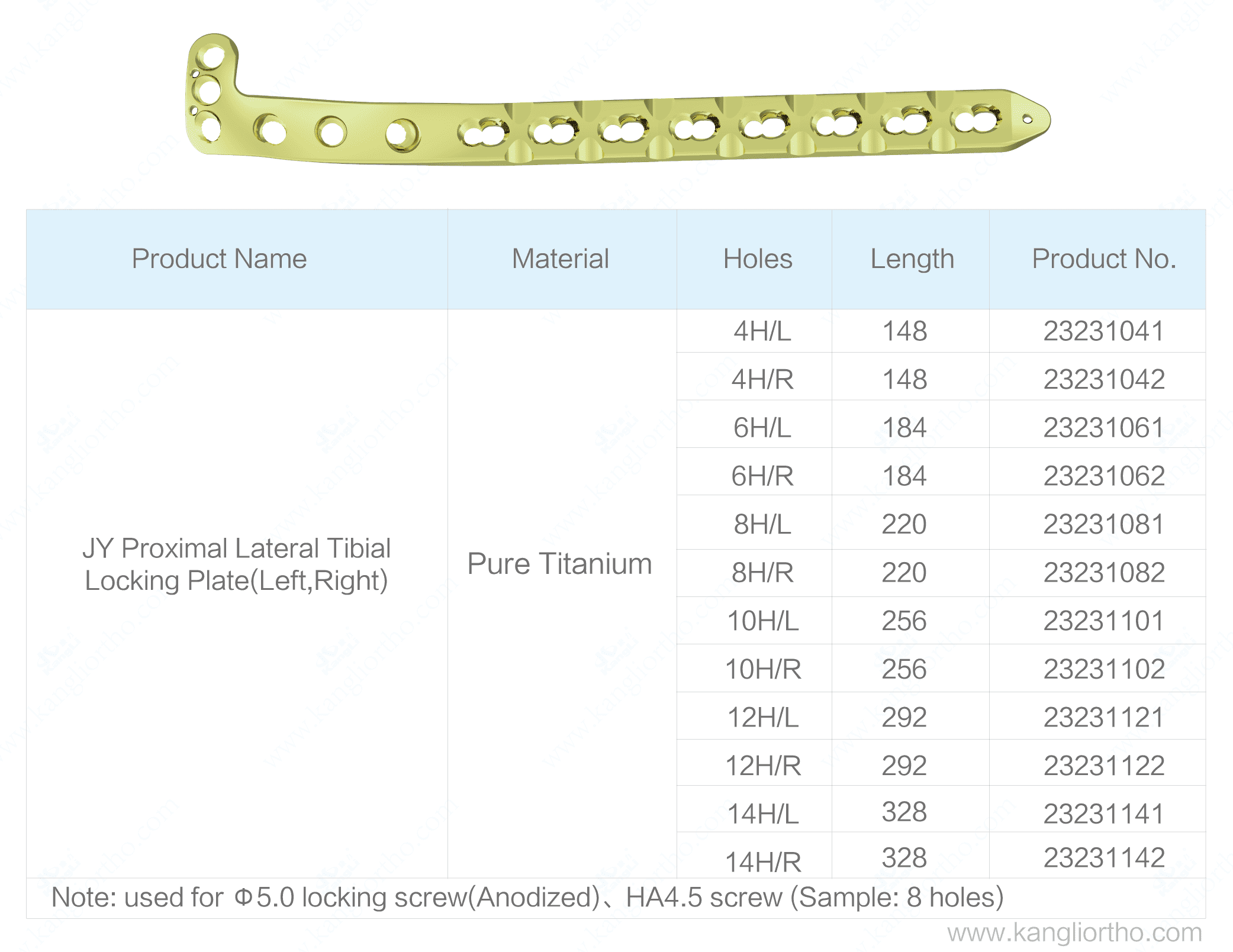 jy-proximal-lateral-tibial-locking-plate-specifications