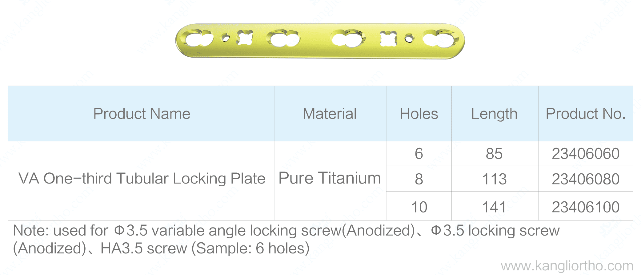 va-one-third-tubular-locking-plate-specifications