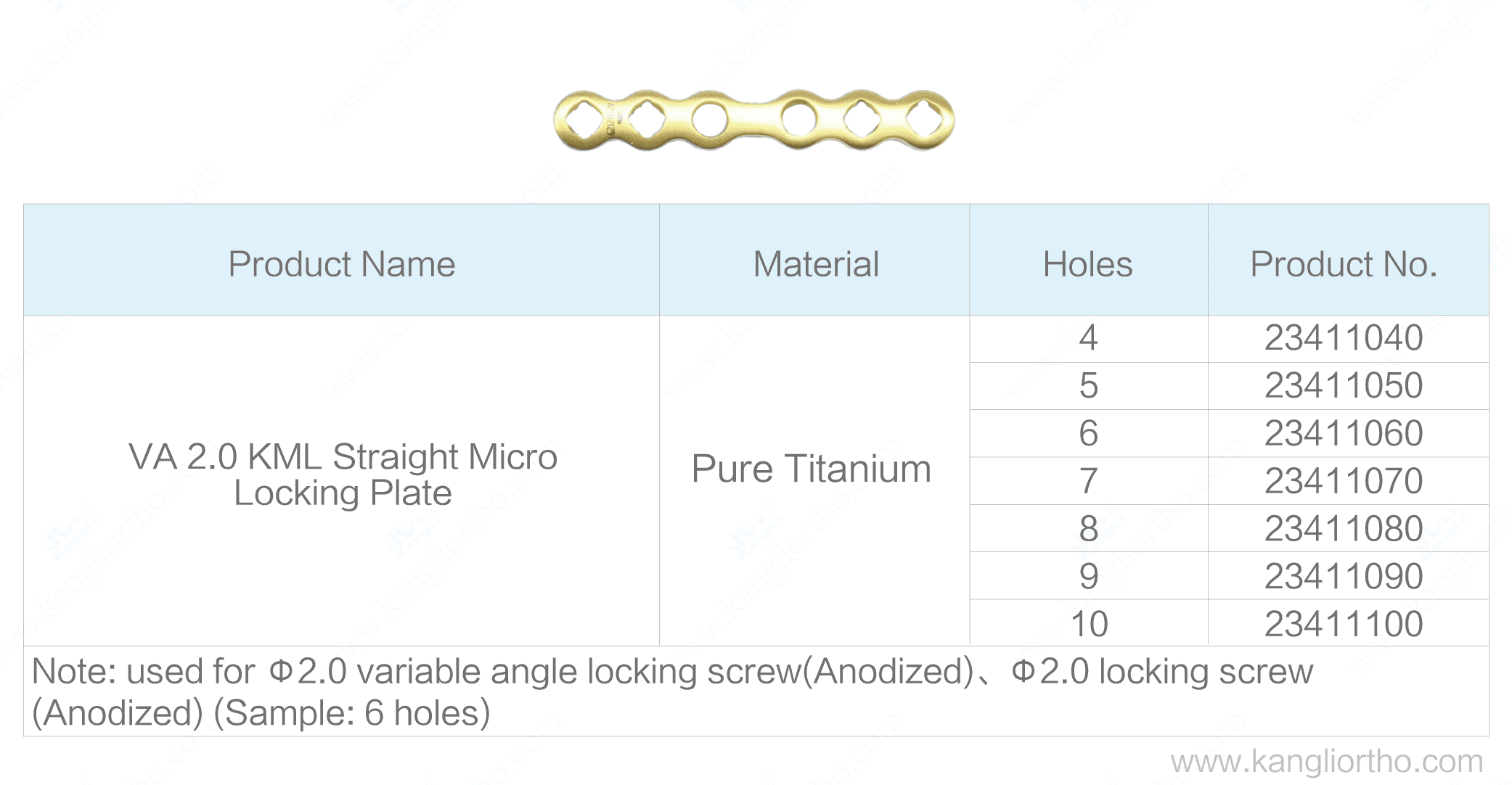 va-2-0-kml-straight-micro-locking-plate-specifications