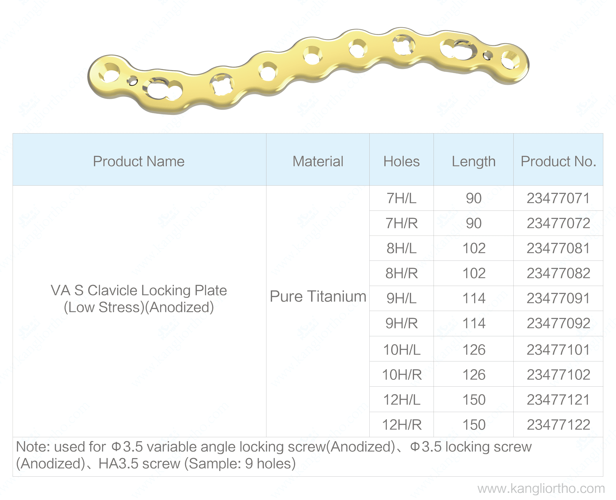 va-s-clavicle-locking-plate-low-stress-anodized-specifications