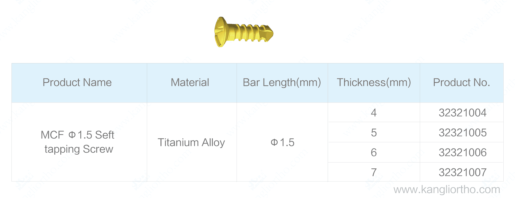 mcf-phi-1-5-self-tapping-screw-specifications