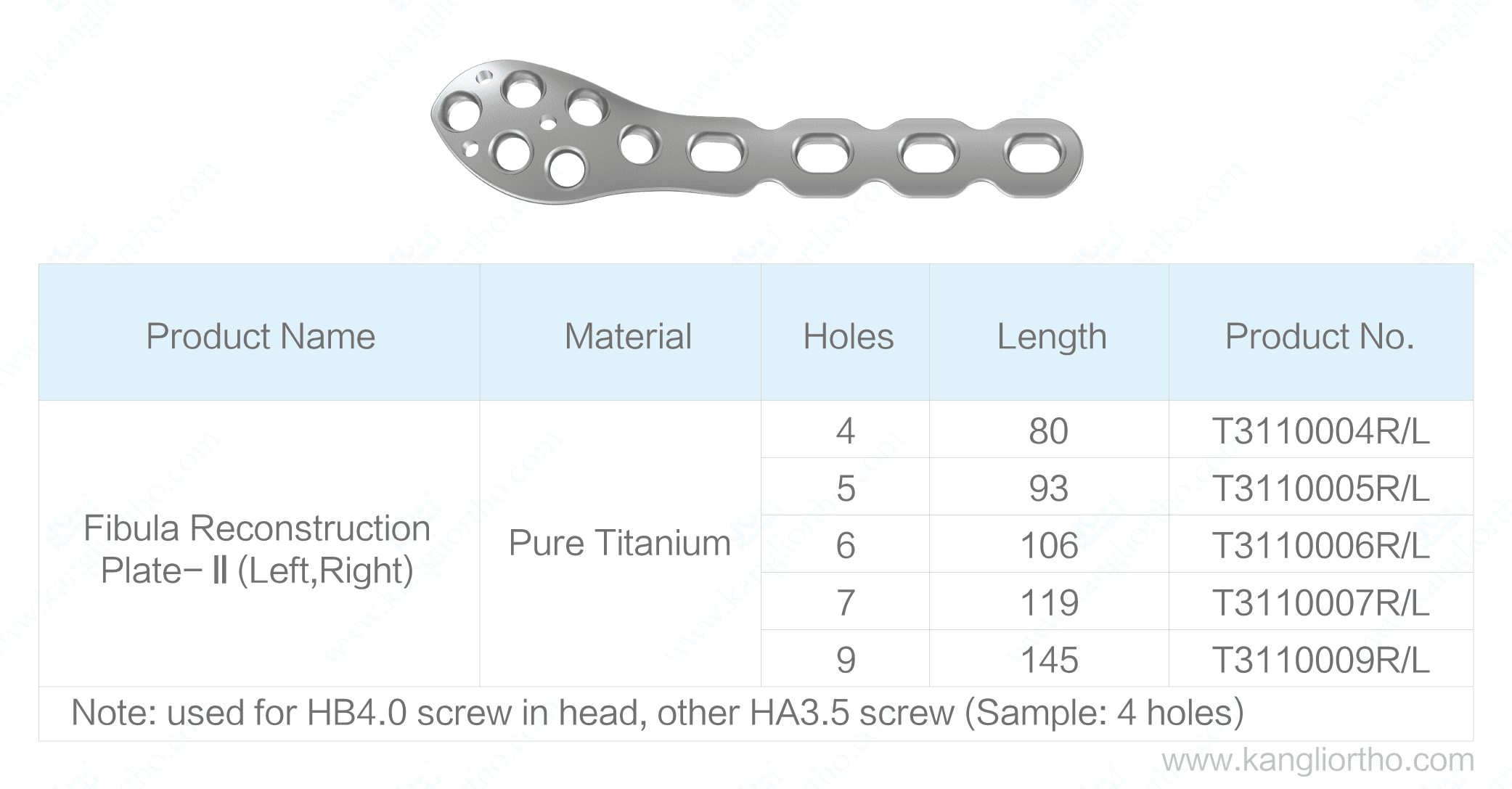 fibula-reconstruction-plate-ii-specifications