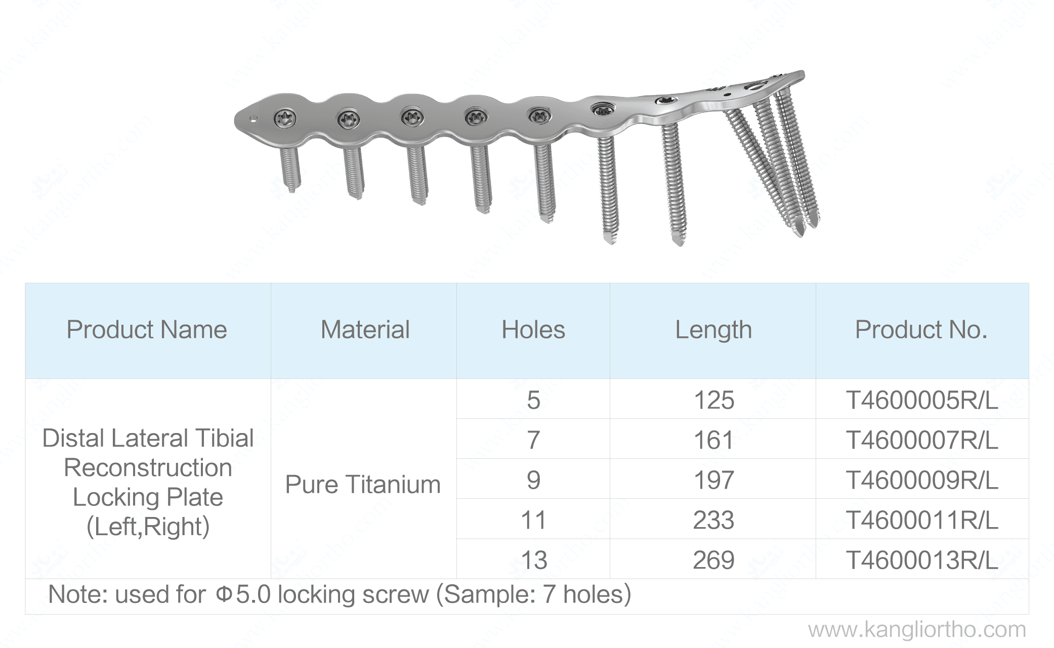 distal-lateral-tibial-reconstuction-locking-plate-specifications