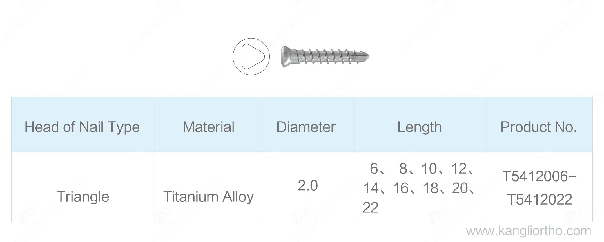 2-0-metal-bone-fracture-screw-triangle-specifications