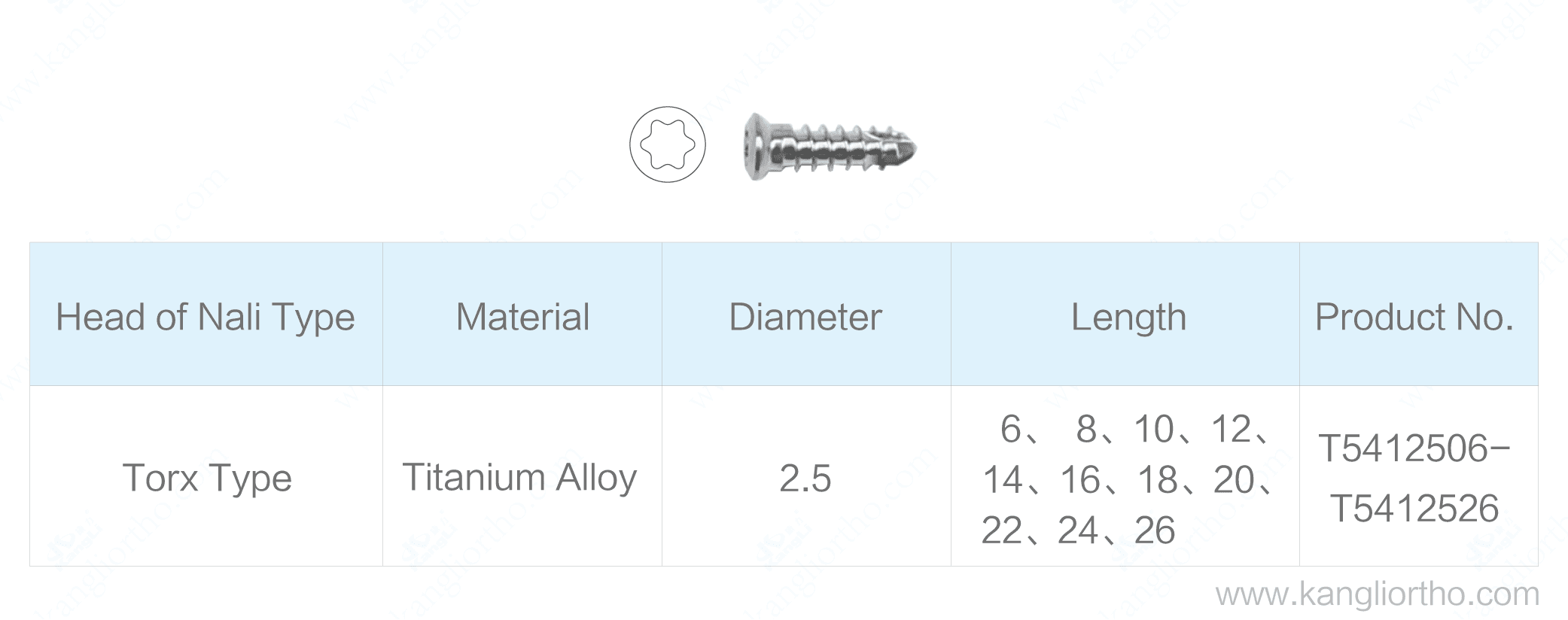 2-5-metal-bone-fracture-screw-torx-type-specifications