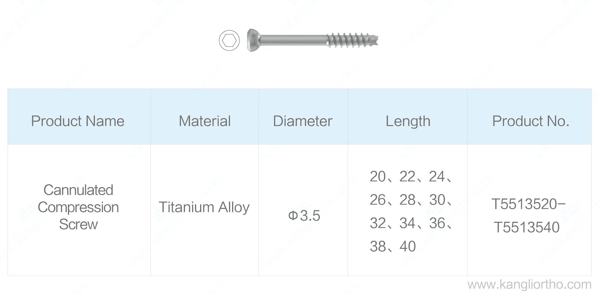 cannulated-compression-screw-phi-3-5-specifications