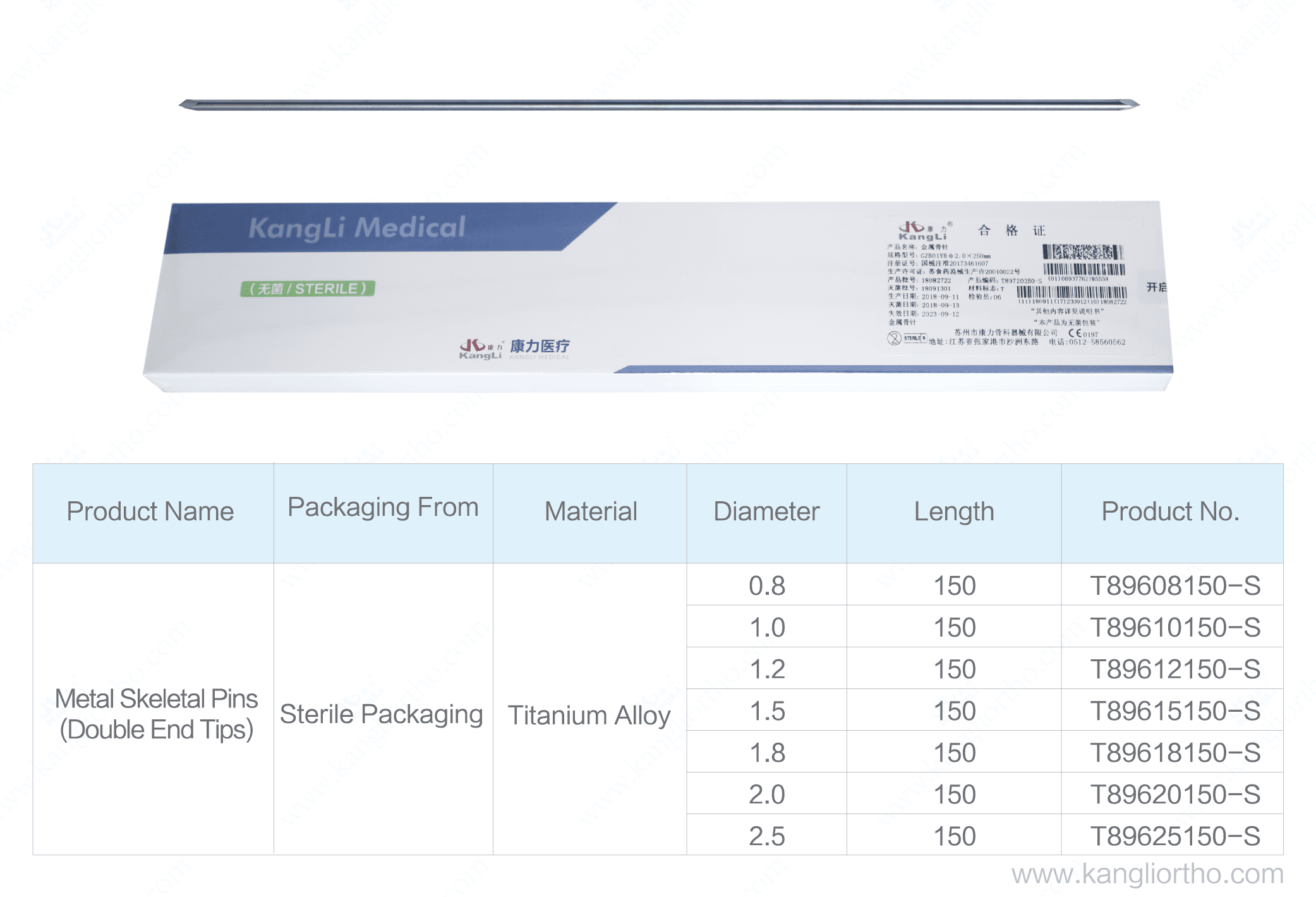 metal-skeletal-pins-double-end-tips-specifications